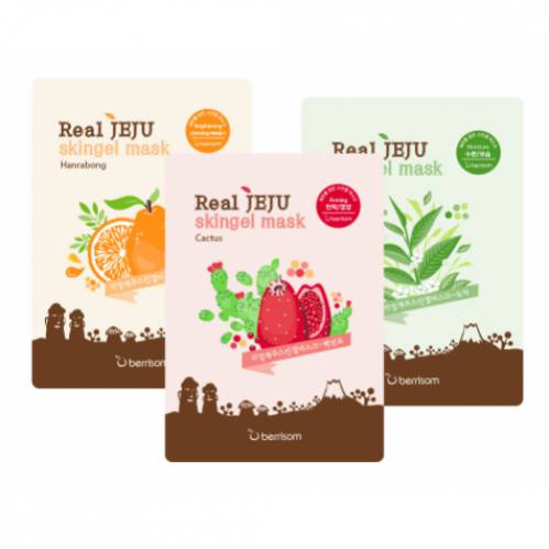 Тканевая гель-маска для лица Berrisom Real Jeju Skingel Mask